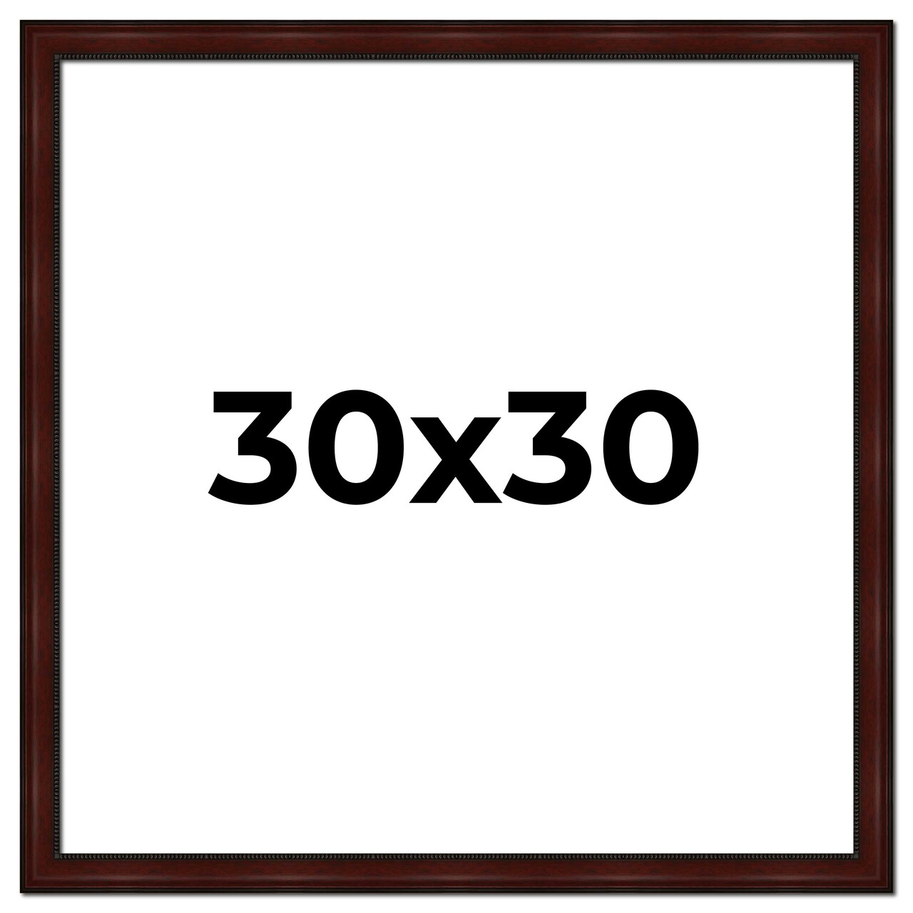 30x30 Distressed Brown Picture Frame - UV Acrylic, Foam Board Backing, Hanging Hardware